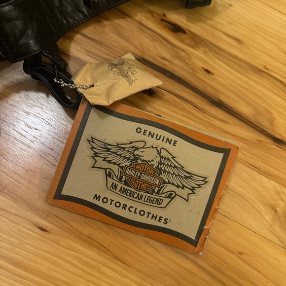 NWT Harley Davidson 100% Leather Corset Bra Top and Shorts Motor Clothes Set - Picture 10 of 16